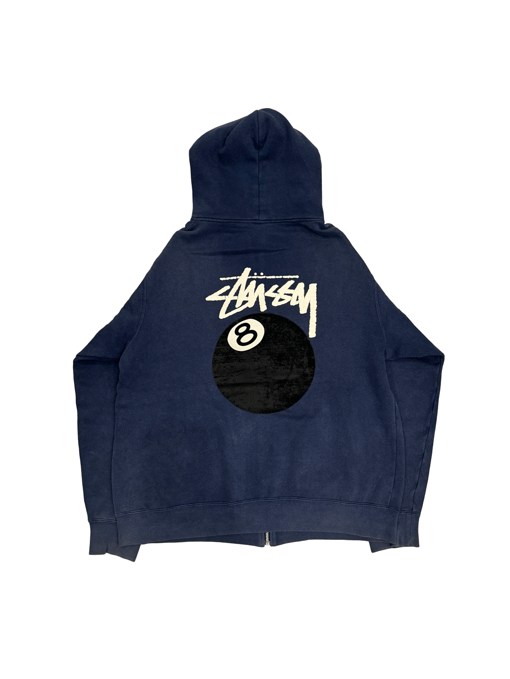 90’s~00’s "Stussy" 8Ball Back Print Zip Hoodie