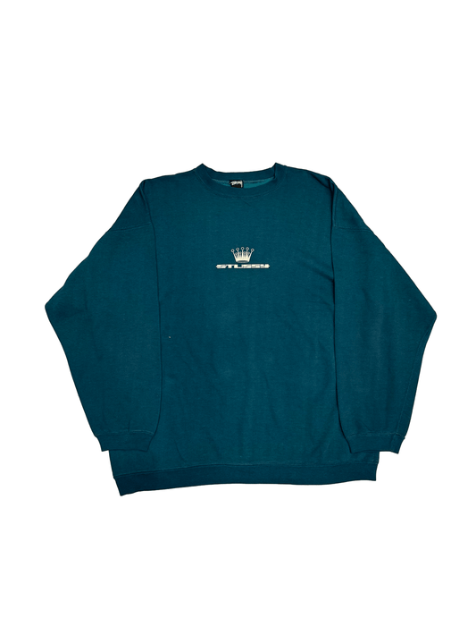 90’s "Stussy" Crown Logo Sweat