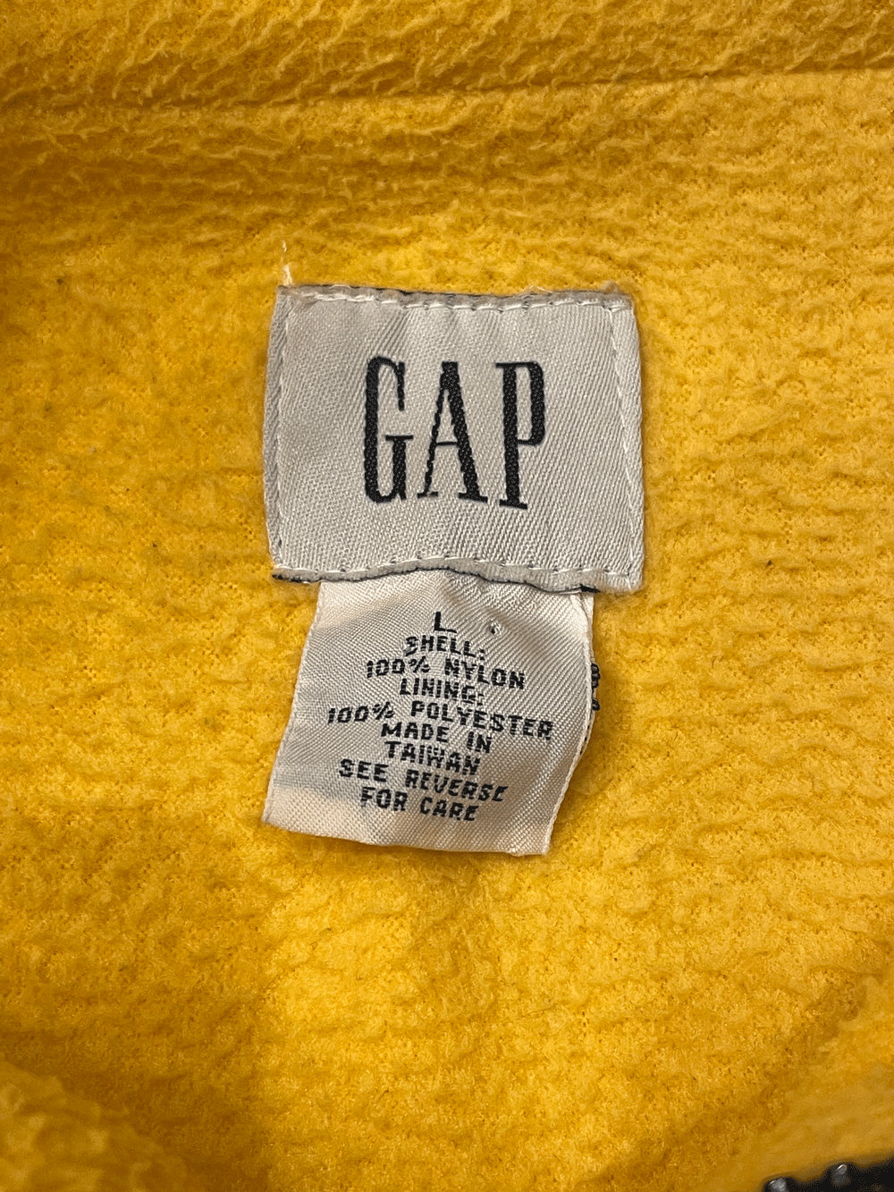 90'S "GAP" Fleece Lined Nylon Jacket