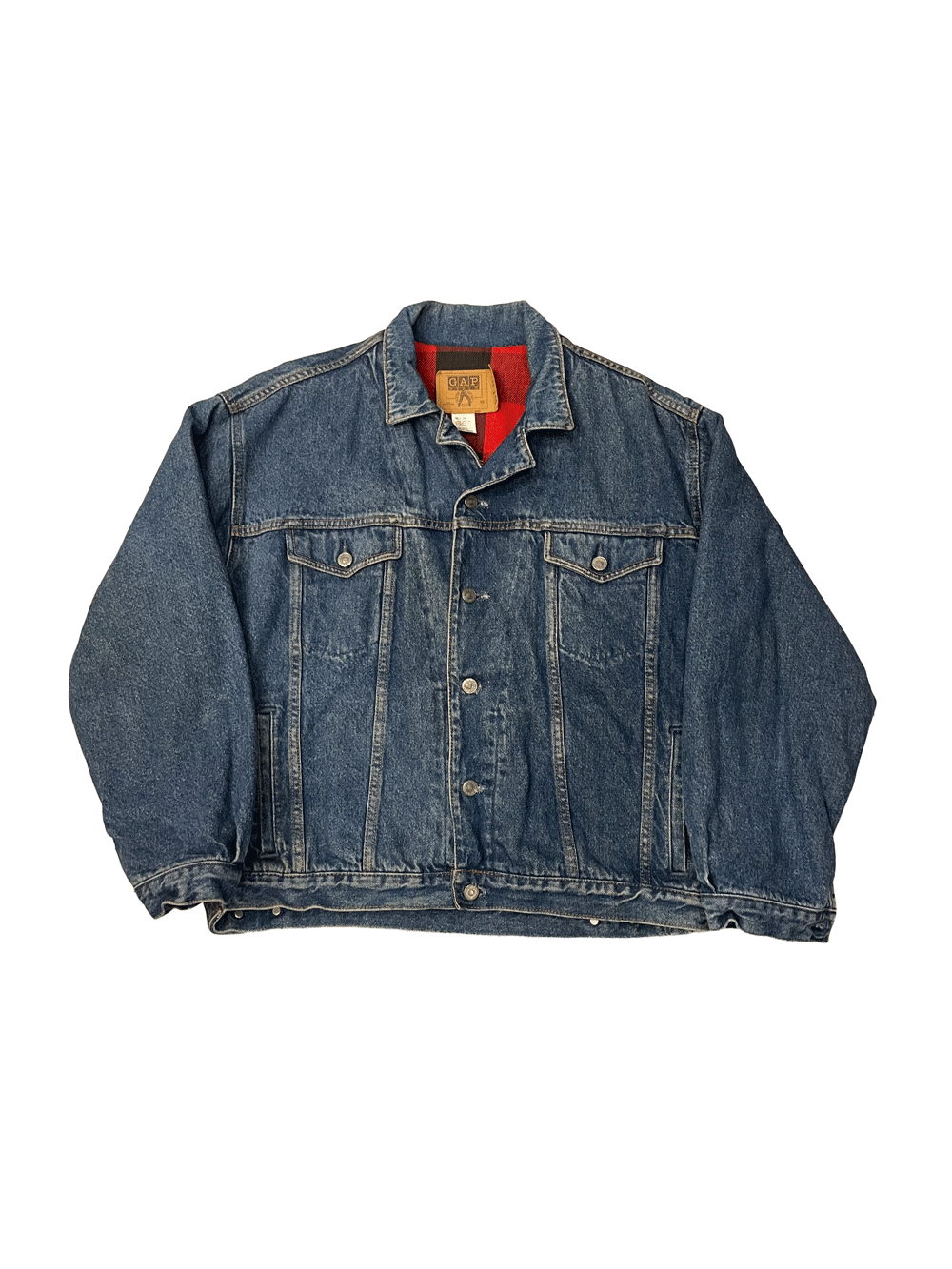 90'S "GAP DENIM" Flannel Lined Denim Jacket