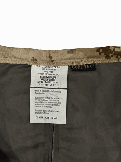 "USMC"Lightweight Exposure Pants Gore-Tex Desert MARPAT