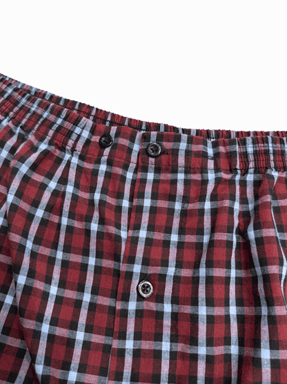 "Plaid Pattern" Relaxed Fit Lounge Pants