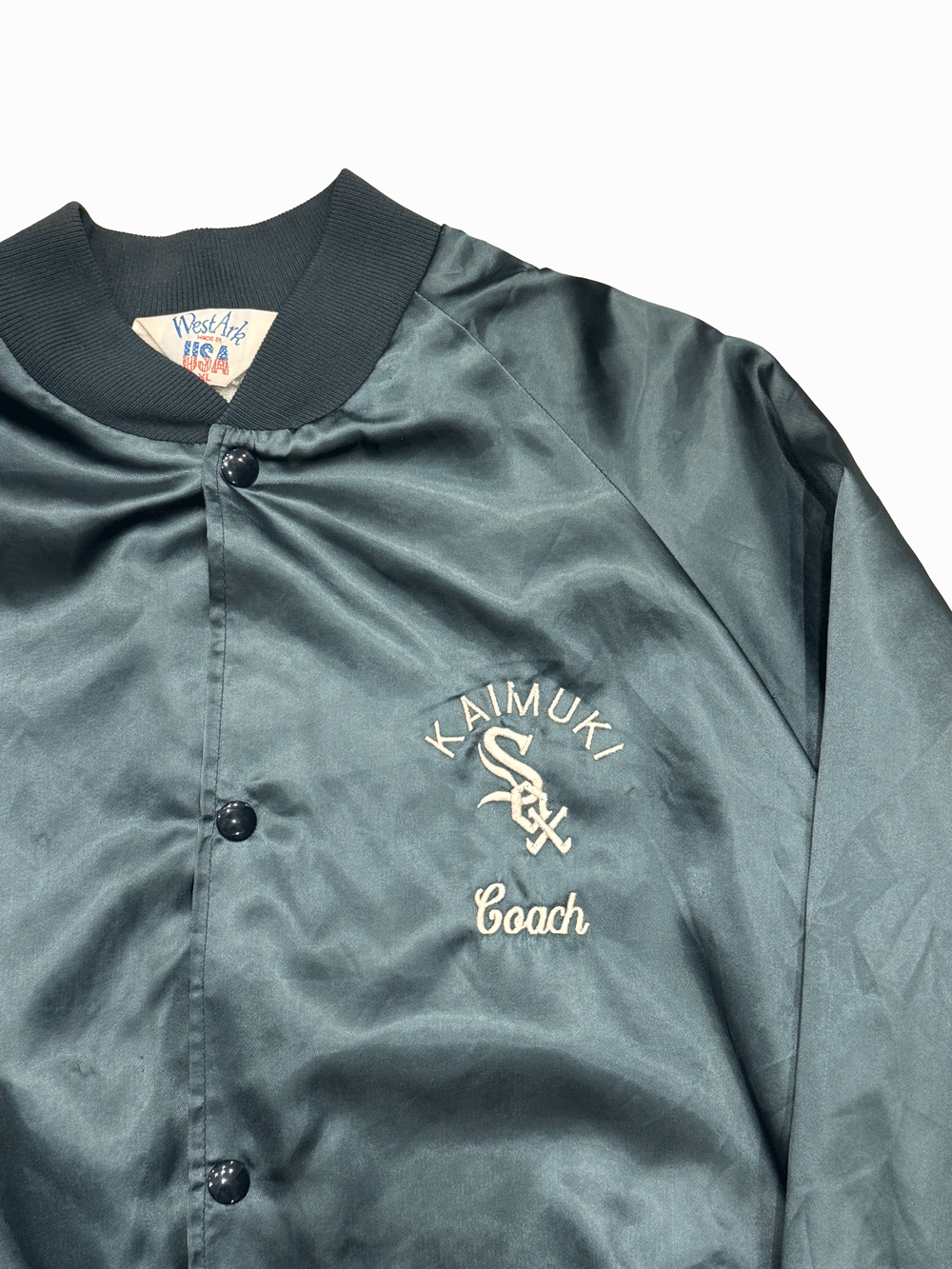 80's "West Ark" White SOX Varsity Jacket