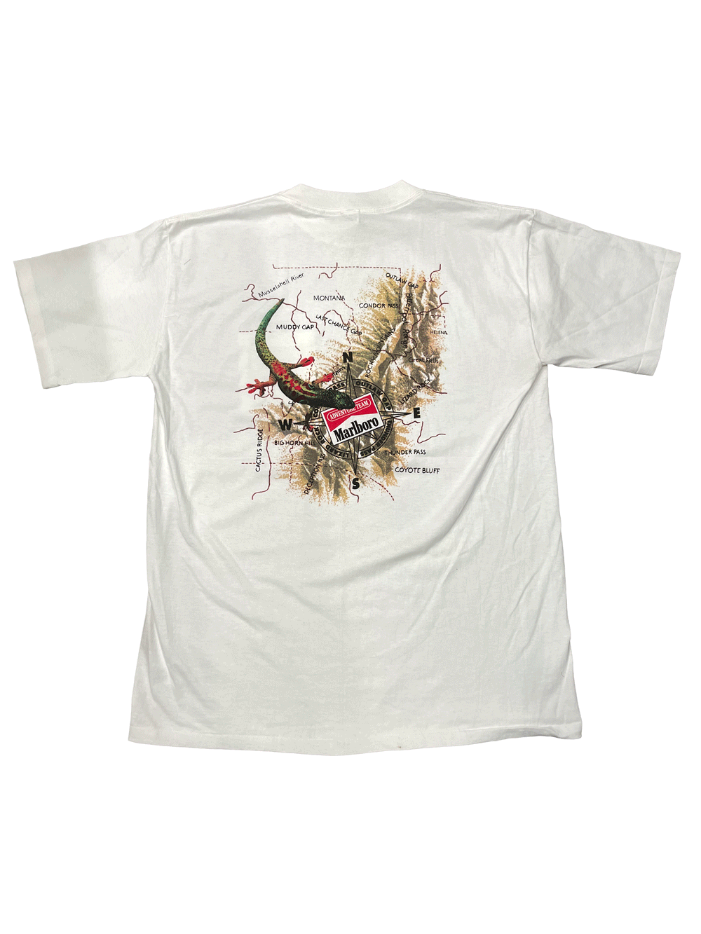 90'S "Marlboro" Adventure Team Lizard Pocket T-Shirt (DEAD STOCK)