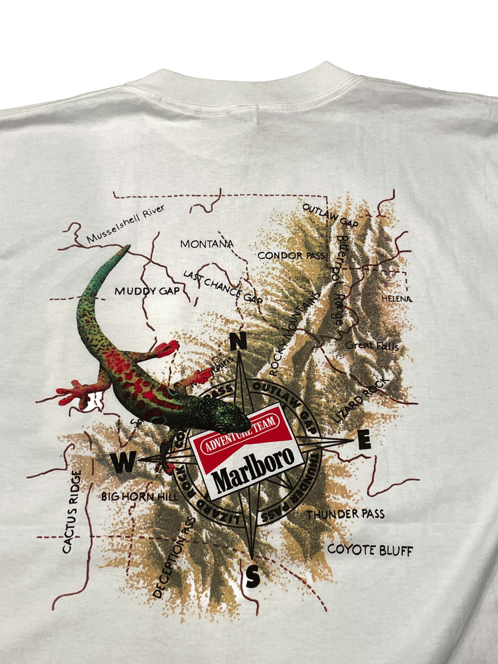 90'S "Marlboro" Adventure Team Lizard Pocket T-Shirt (DEAD STOCK)