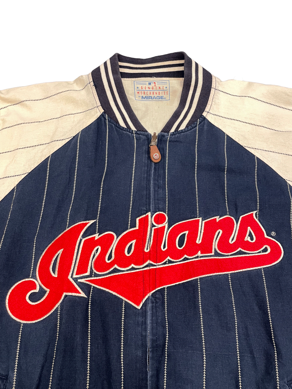 90'S "MIRAGE" Cleveland Indians Reversible  StadiumJumper