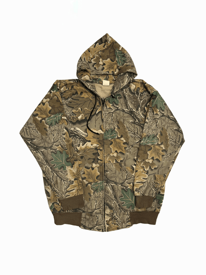 "ACE SPORTS" Real Tree Camo Full-Zip Sweat Hoodie
