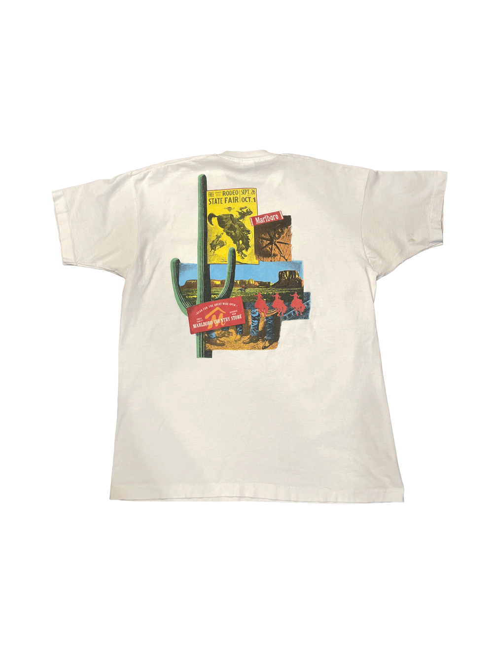 90's "Marlboro" Cowboy Rodeo Pocket T-Shirt