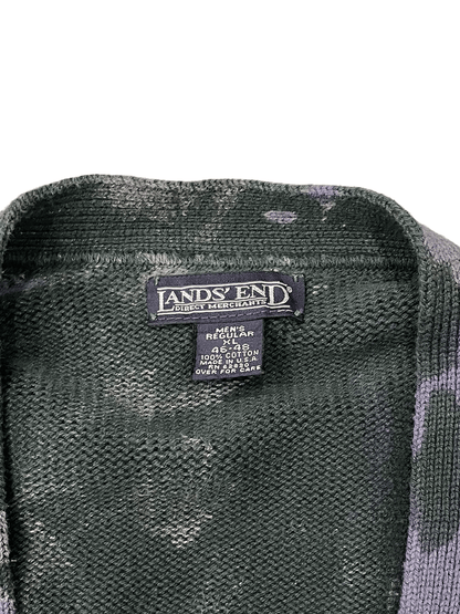 "LANDS' END"Bleached Cotton Knit Cardigan