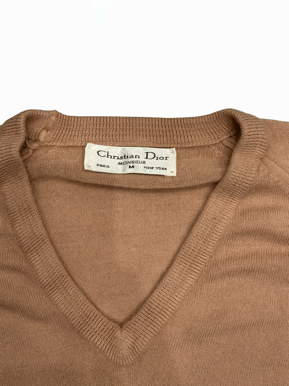 "Christian Dior MONSIEUR" V-Neck Knit Sweater