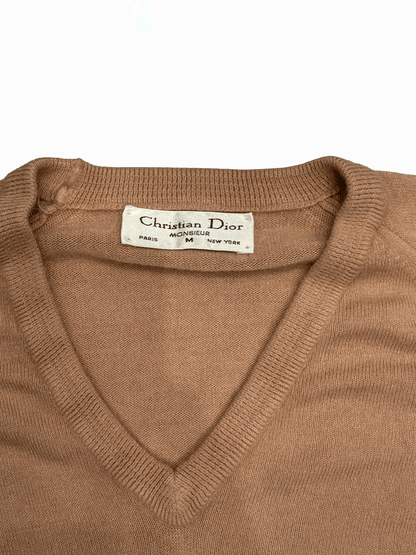 "Christian Dior MONSIEUR" V-Neck Knit Sweater