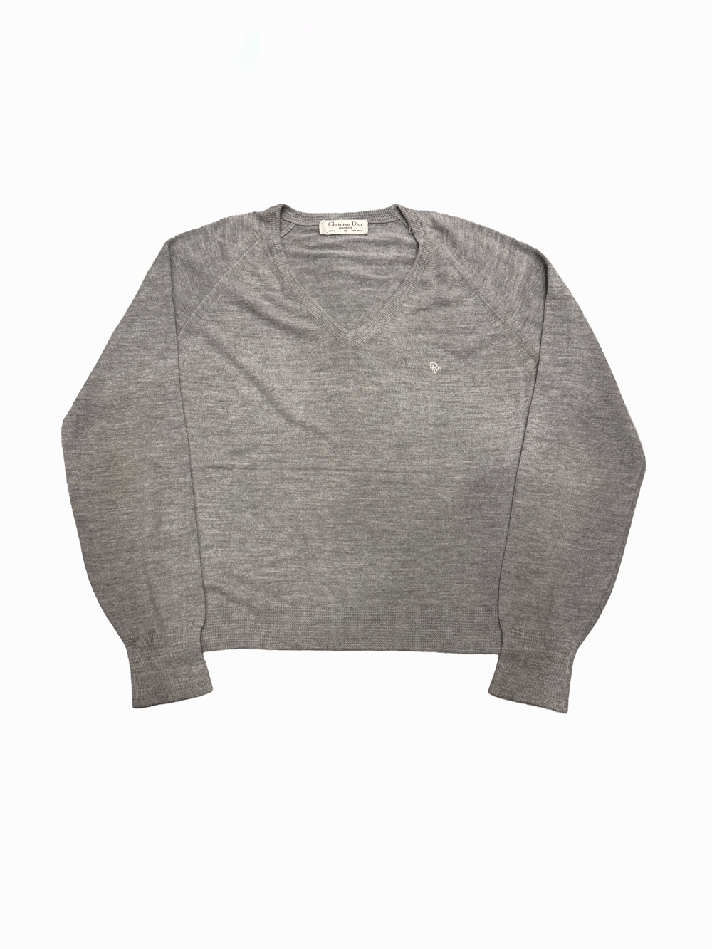 "Christian Dior MONSIEUR" V-Neck Knit Sweater