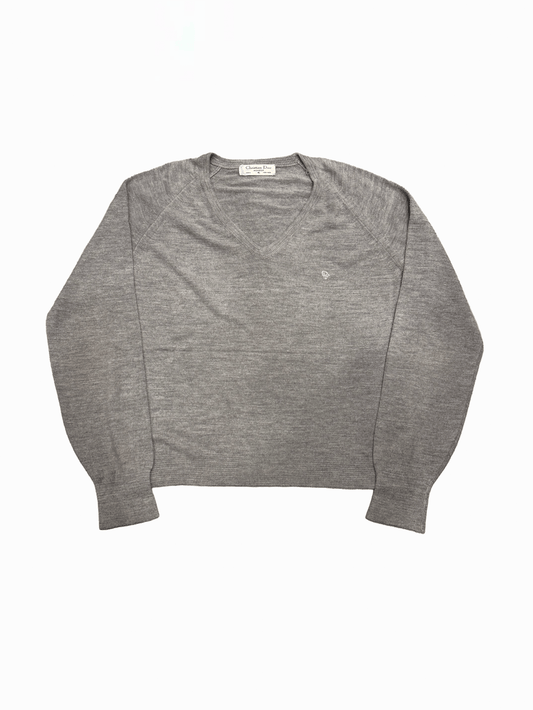 "Christian Dior MONSIEUR" V-Neck Knit Sweater