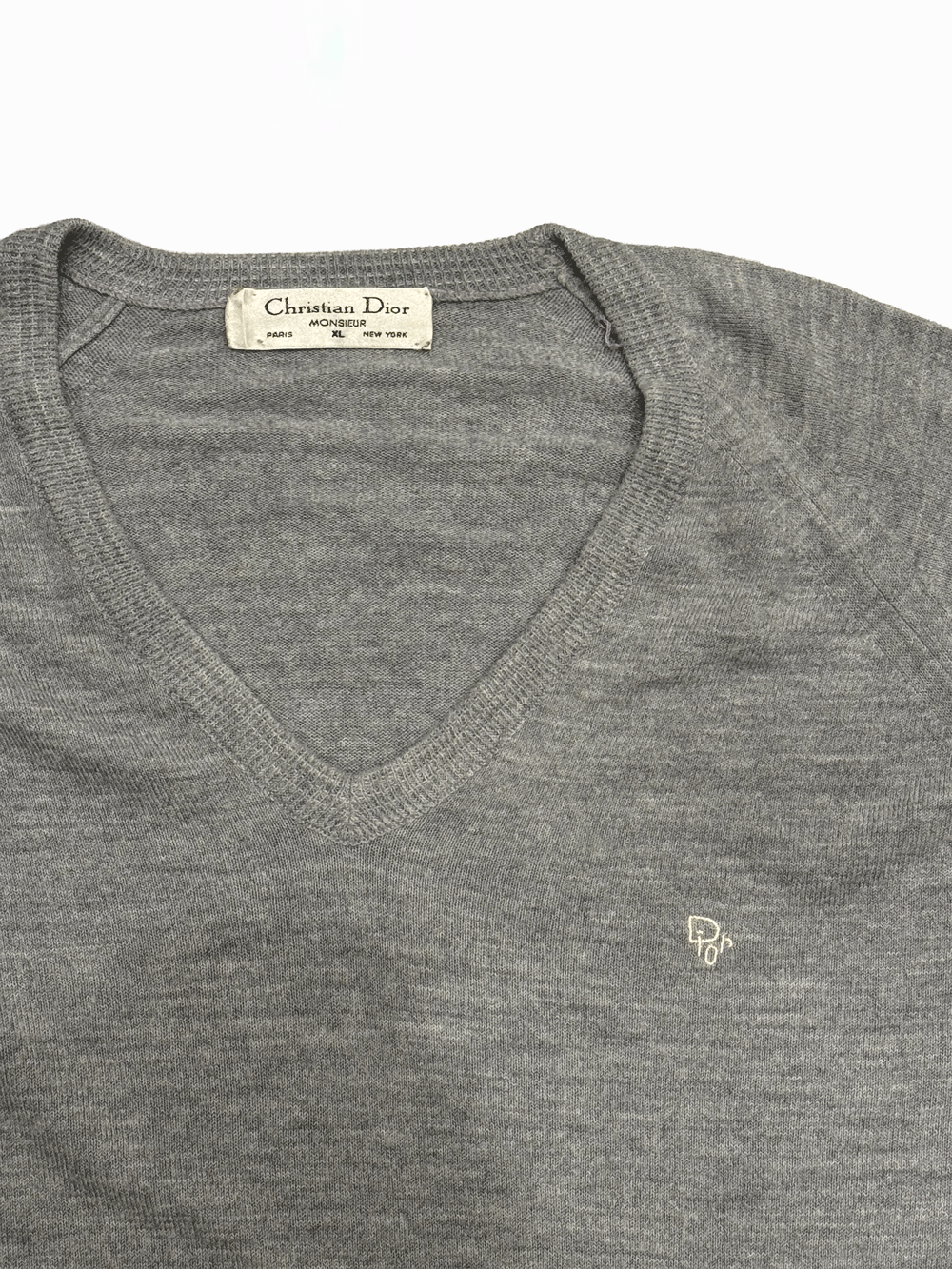 "Christian Dior MONSIEUR" V-Neck Knit Sweater