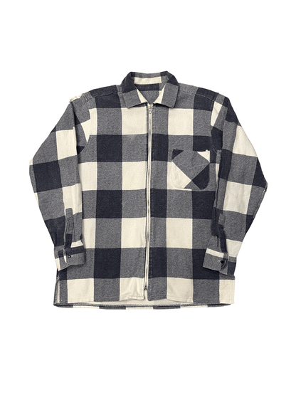 Box Check Zip-Up Shirt