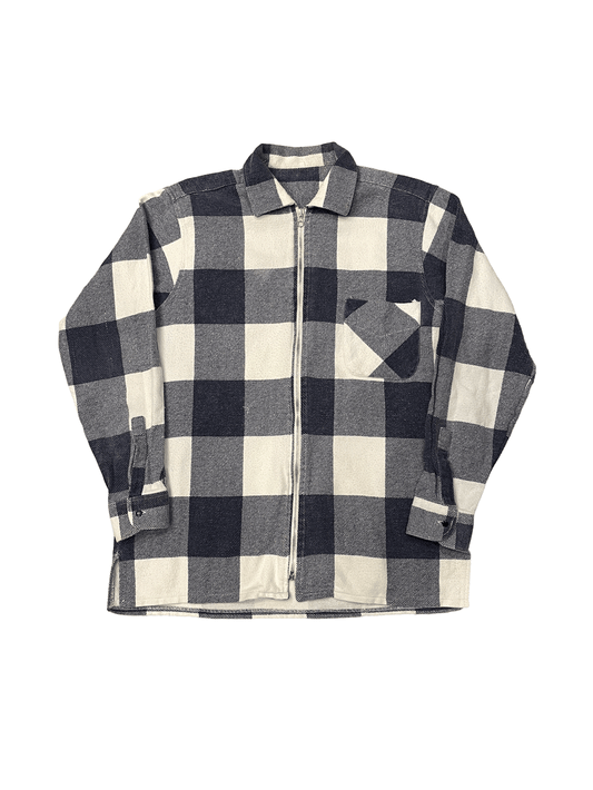 Box Check Zip-Up Shirt