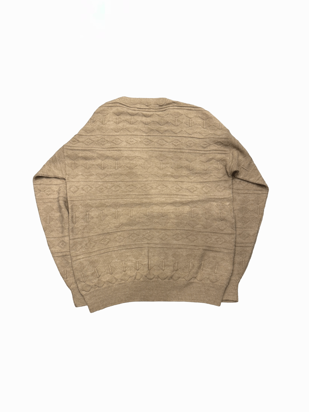 "Christian Dior" USA Made Geometric Pattern Knit Sweater