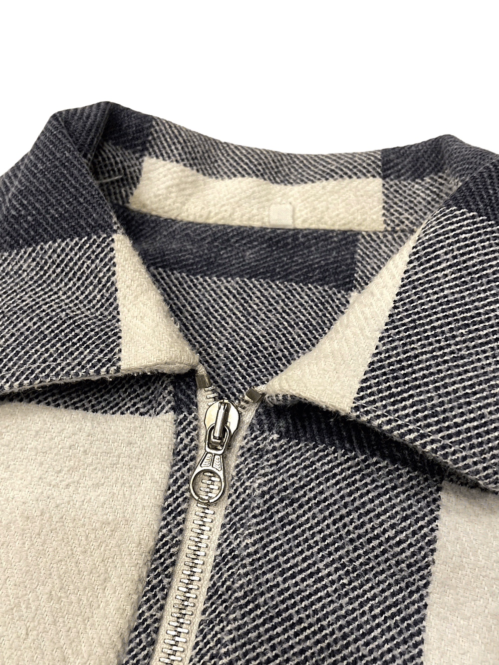 Box Check Zip-Up Shirt