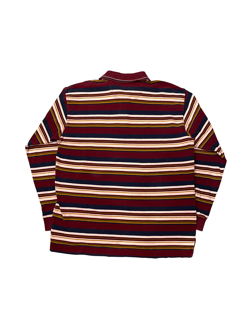 90's "DOCKERS" L/S Striped Polo Shirt