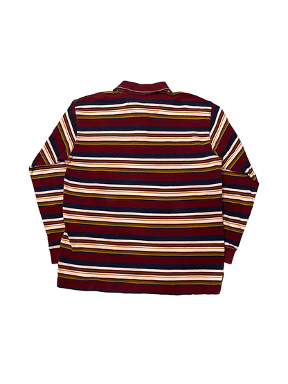 90's "DOCKERS" L/S Striped Polo Shirt