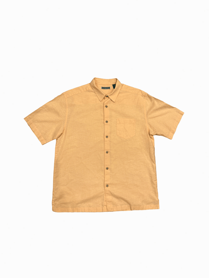 "CUBAVERA" Peach Orange Short Sleeve Shirt