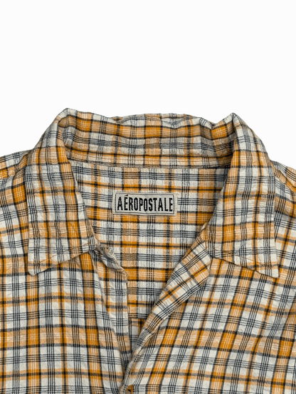 "AEROPOSTALE" Multi Check Open Collar Shirt