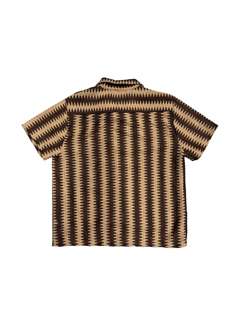 "San Francisco WORK SHIRTS" Geometric Knit Pattern Shirt