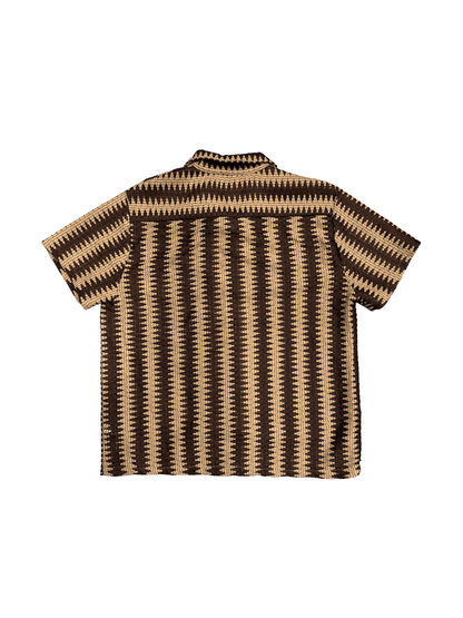 "San Francisco WORK SHIRTS" Geometric Knit Pattern Shirt