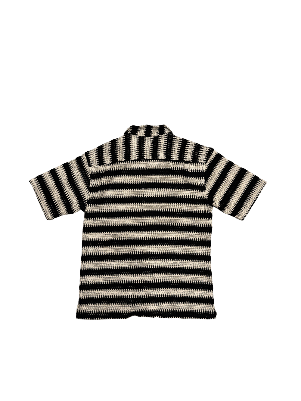 "MASSIVE LUXURY" Geometric Knit Pattern Shirt