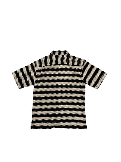 "MASSIVE LUXURY" Geometric Knit Pattern Shirt