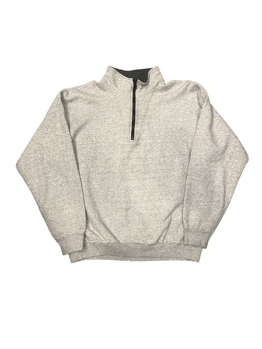 90'S "Hanes" Half Zip Sweat Shirt  Pull-over