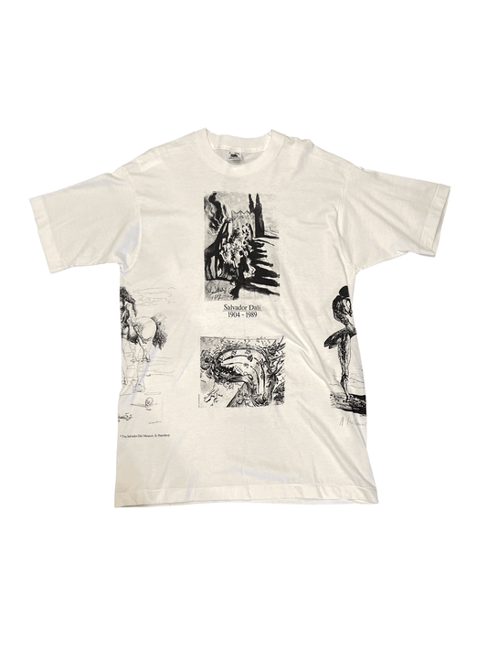 90'S "Salvador Dali" Multi Print T-shirt【DEAD STOCK】