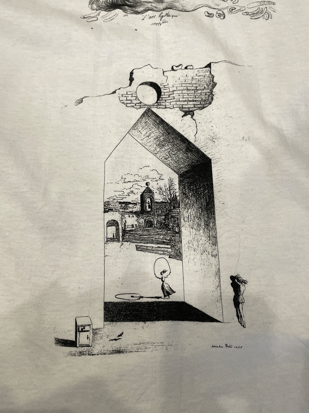 90'S "Salvador Dali" Multi Print T-shirt【DEAD STOCK】