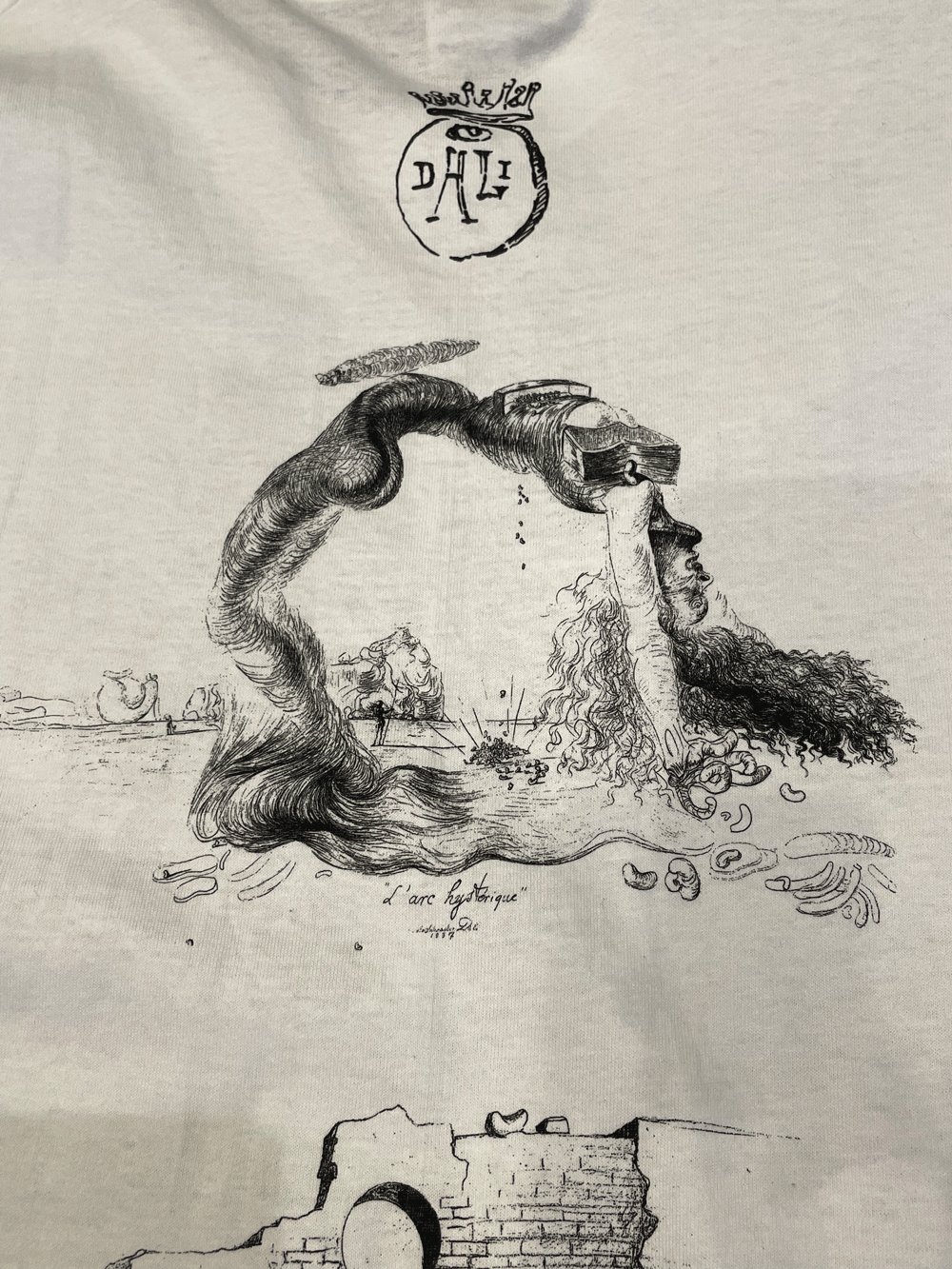 90'S "Salvador Dali" Multi Print T-shirt【DEAD STOCK】