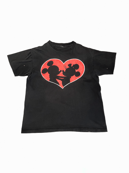 90'S "Mickey & Minnie" Heart Kiss T-shirt