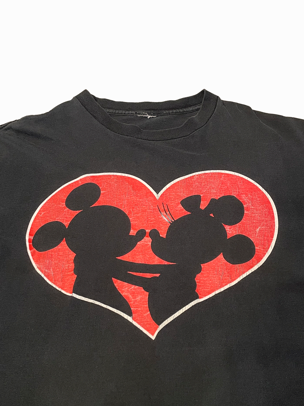 90'S "Mickey & Minnie" Heart Kiss T-shirt