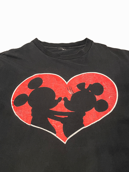 90'S "Mickey & Minnie" Heart Kiss T-shirt