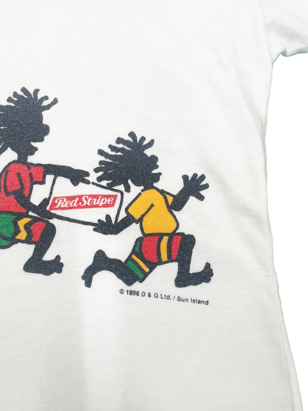90'S RED STRIPE"REACH THE BEACH" JAMAICA  T-SHIRT