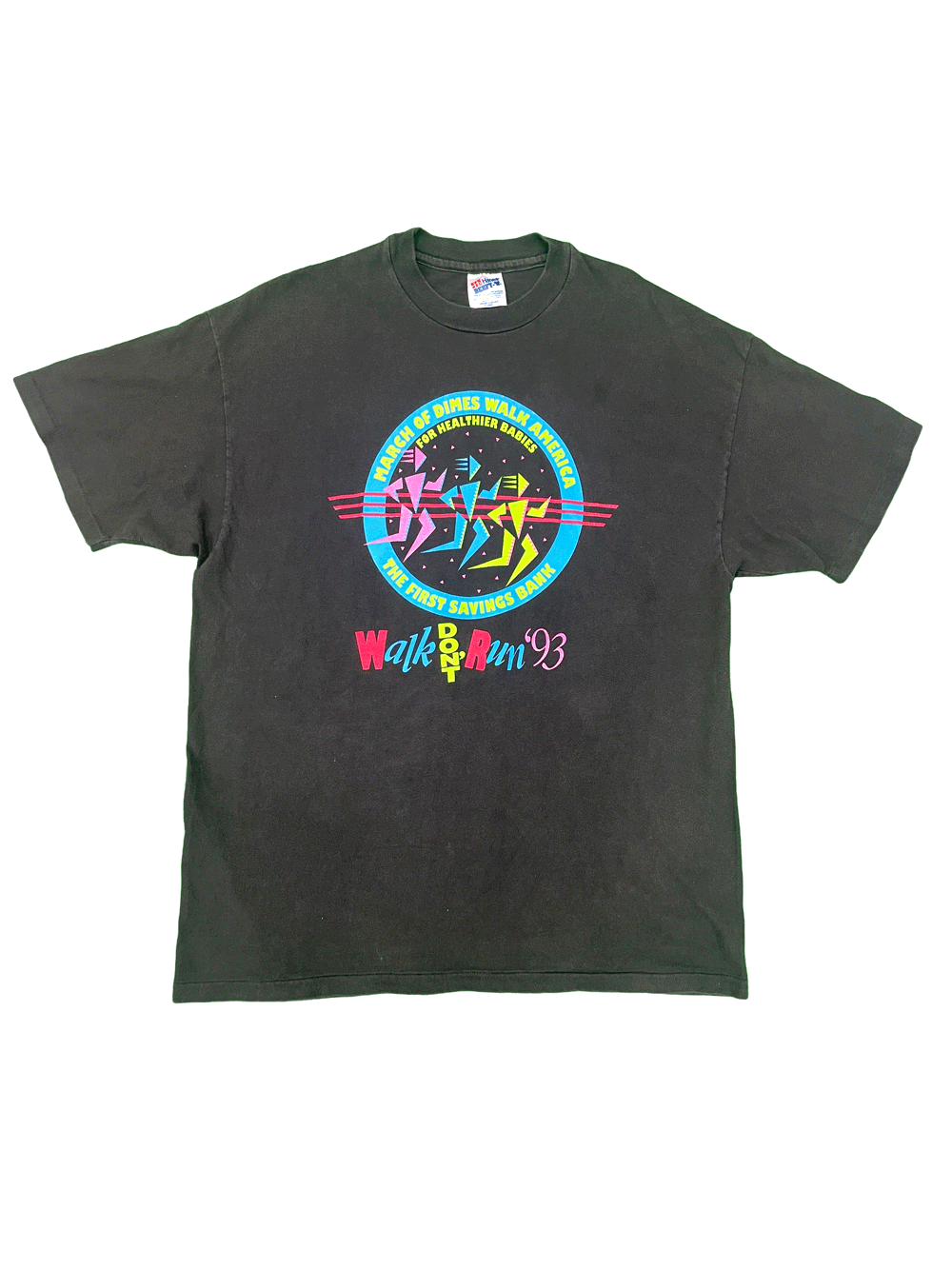 90'S MARCH OF DIMES "WALK DON'T RUN 93' " T-SHIRT