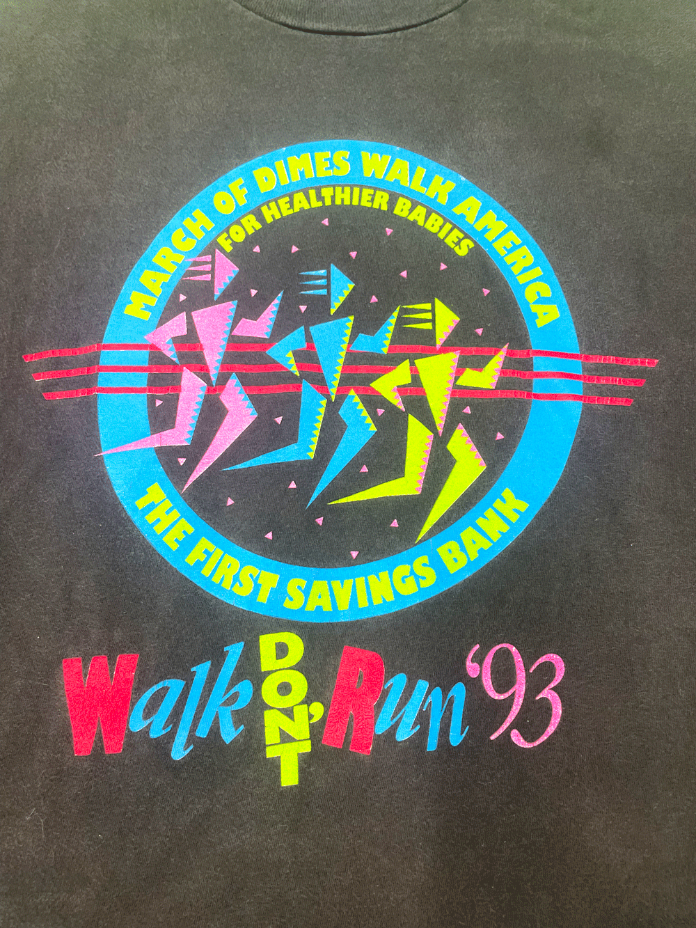 90'S MARCH OF DIMES "WALK DON'T RUN 93' " T-SHIRT