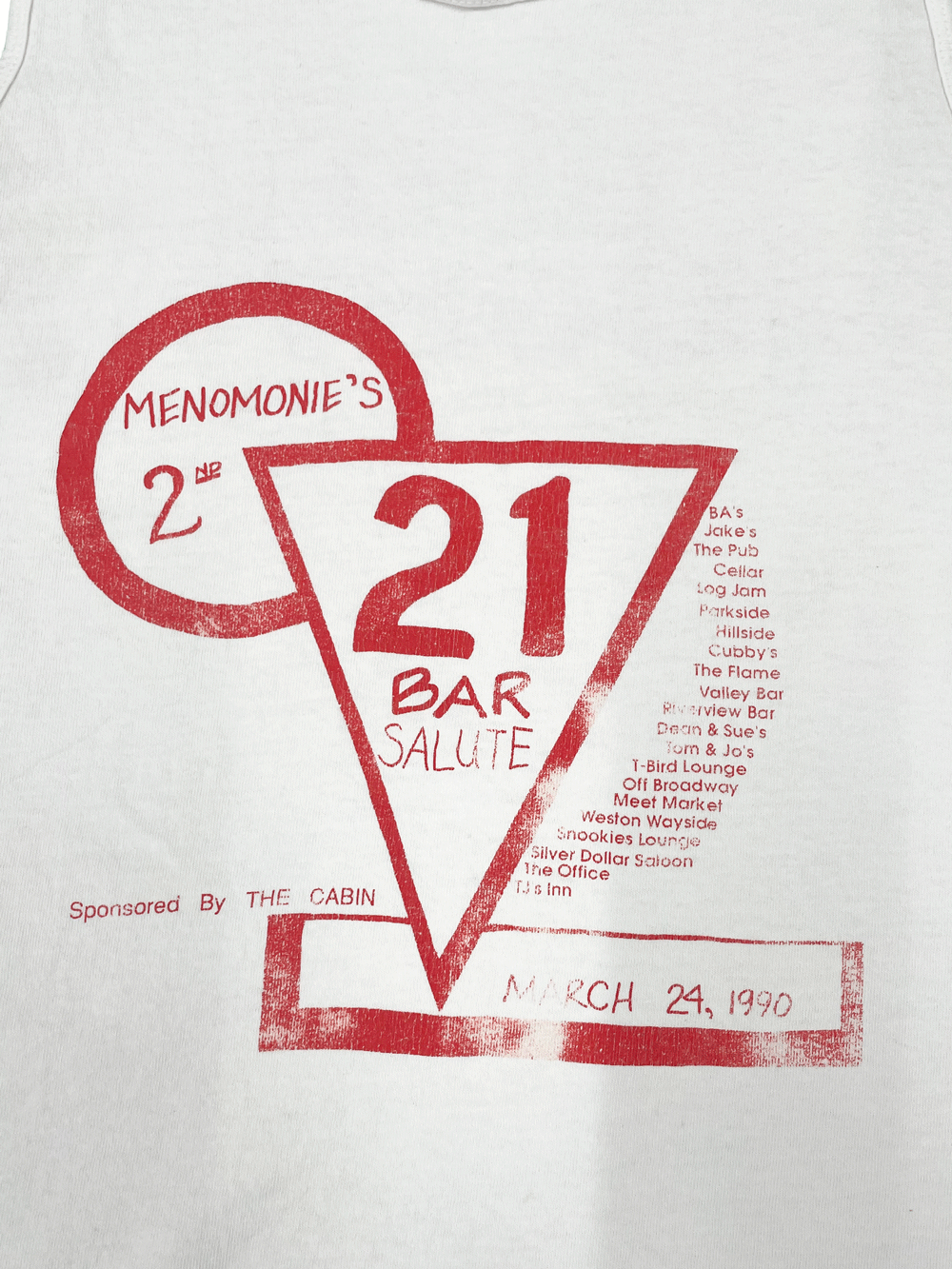 90'S 21 BAR SALUTE "BUD LIGHT" TANK TOP