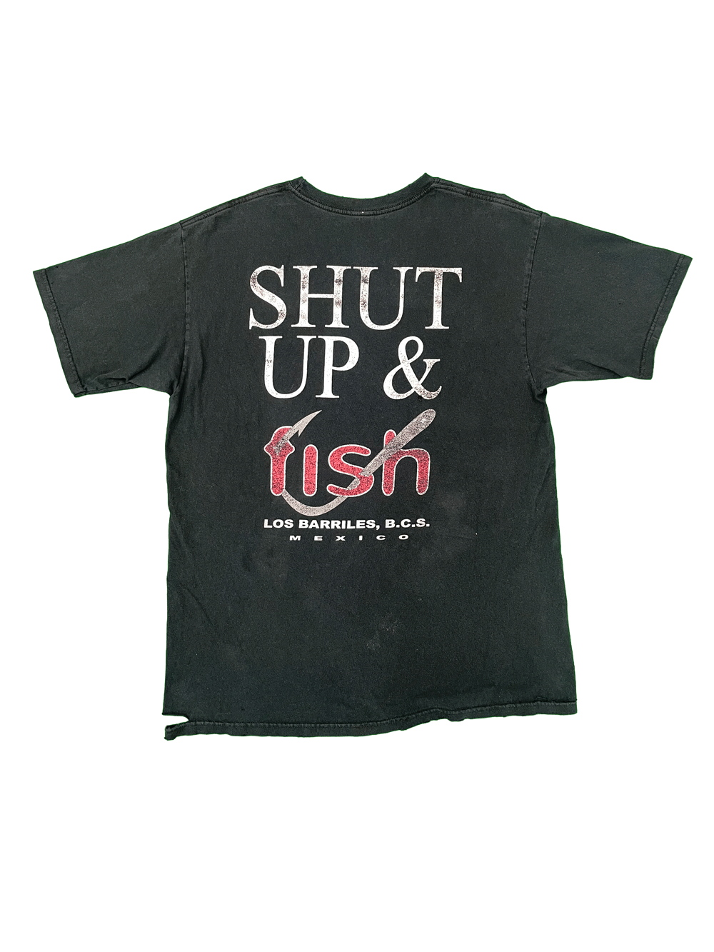 "SHUT UP & FISH"  LOS BARRILES T-SHIRT