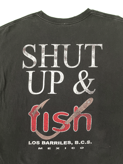 "SHUT UP & FISH"  LOS BARRILES T-SHIRT