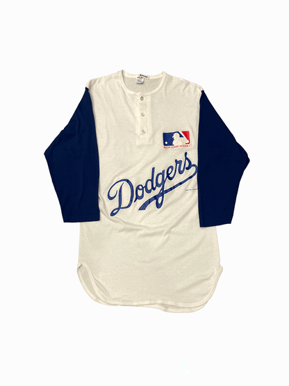 80'S Champion "LA Dodgers" Henry neck L/S T-shirt
