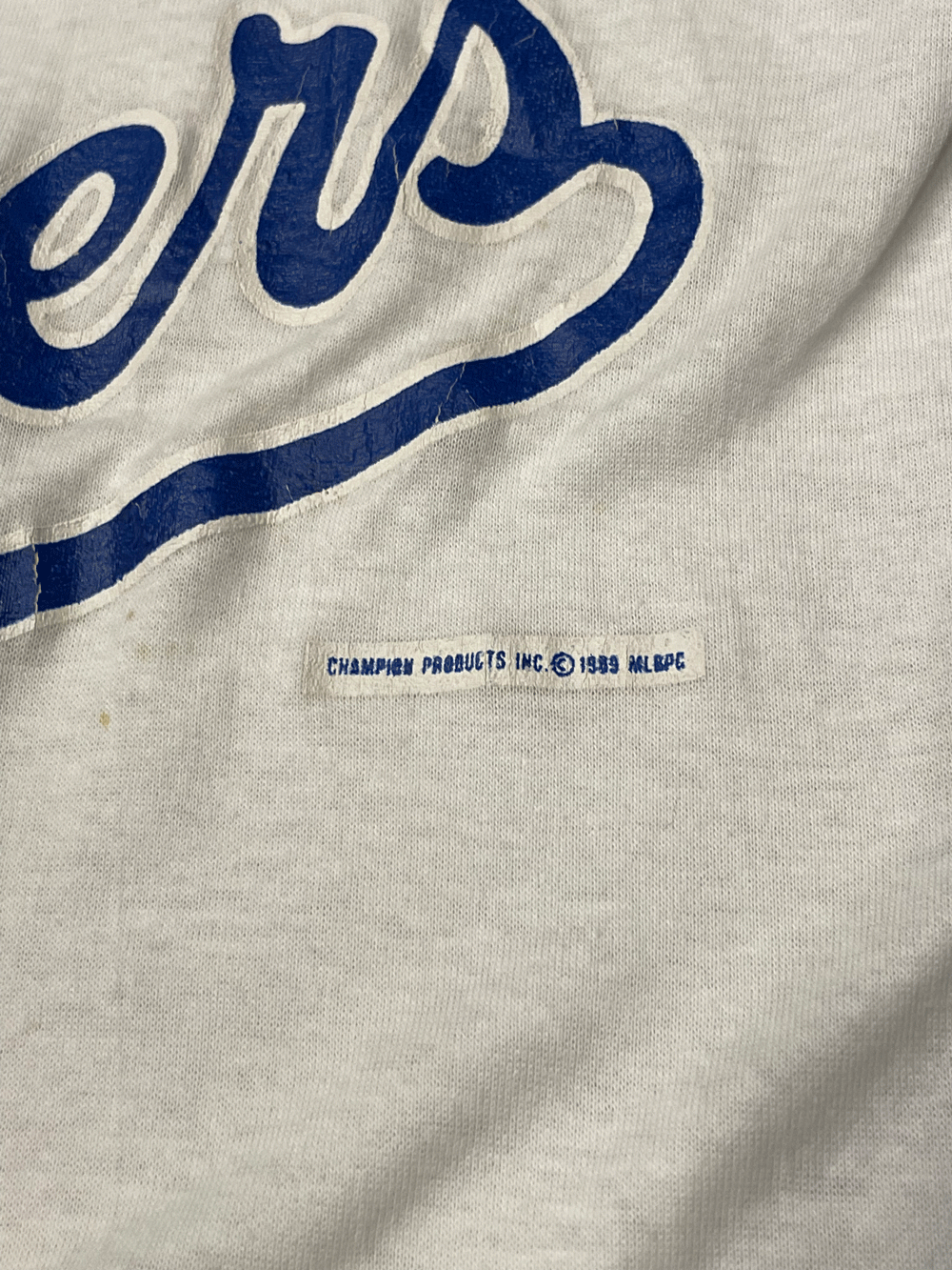 80'S Champion "LA Dodgers" Henry neck L/S T-shirt