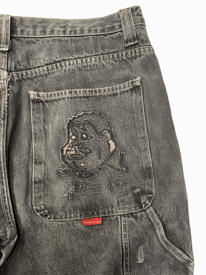90'S "PLATINUM FUBU" Denim Shorts