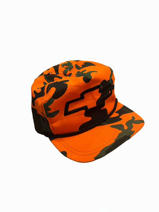 "CHEVROLET" Orange Camo Vintage Cap