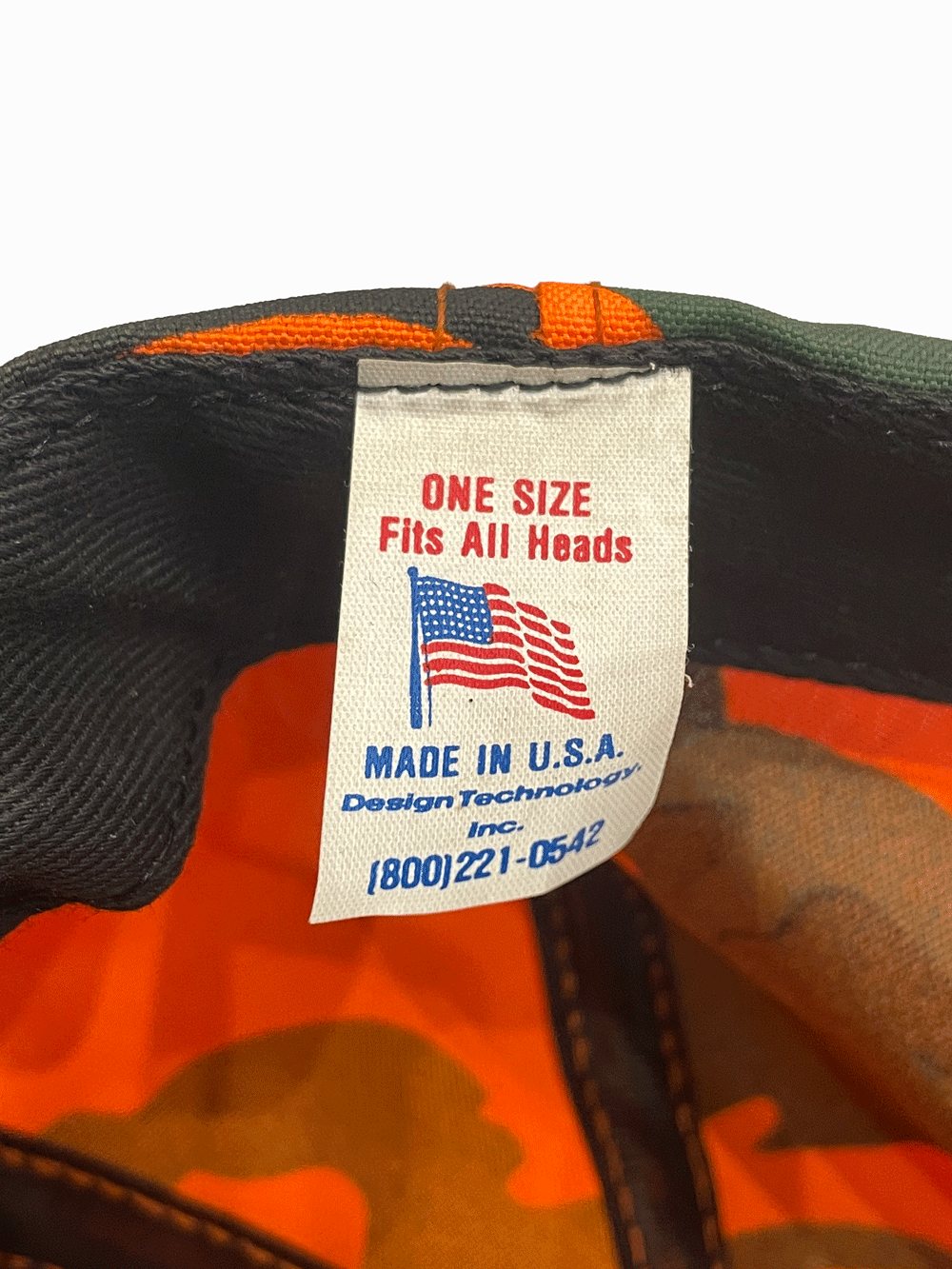 "CHEVROLET" Orange Camo Vintage Cap