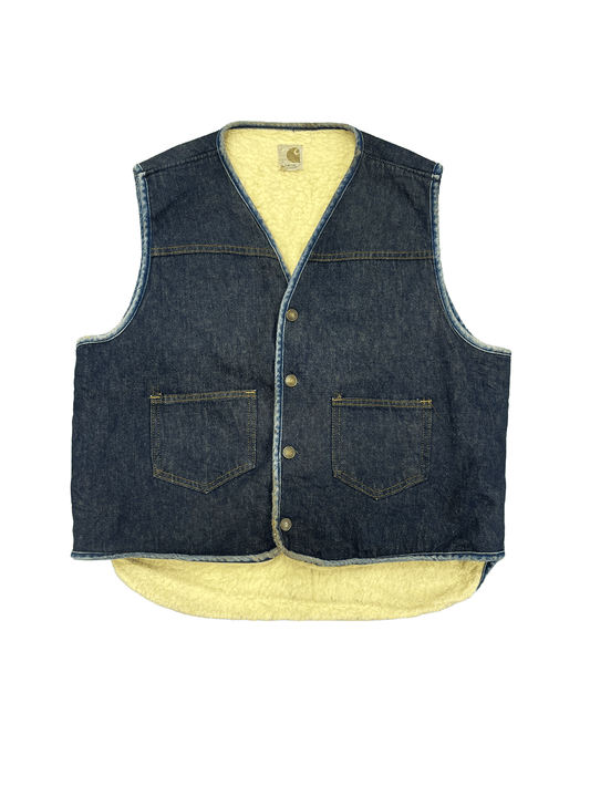 70' USA Carhartt DENIM SHERPA VEST