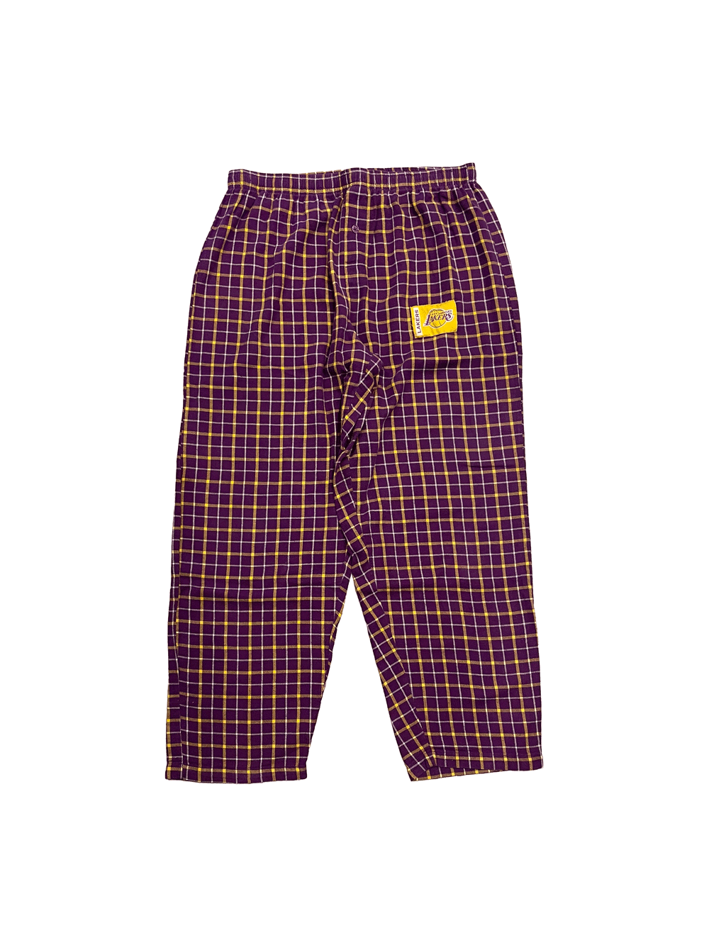 "NBA LAKERS" Check Pattern Easy Pants
